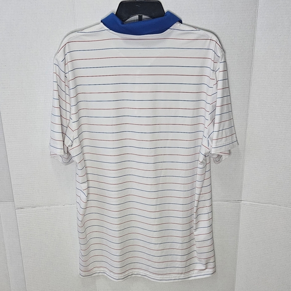 Men's Vineyard Vines Golf Polo - White with Blue & Red Stripes - Large -Like New - Picture 4 of 4